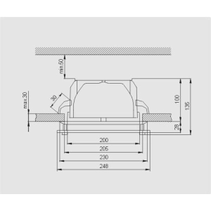 Oprawa punktowa stała szklana 7000 2x26W IP20 Brilium*