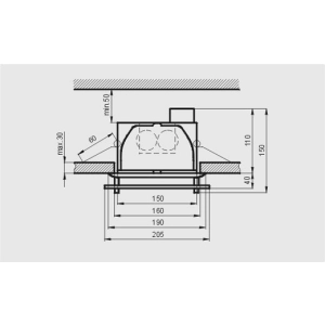 Oprawa punktowa stała szklana 701S 2x15W IP20 Brilum*