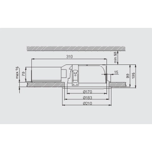 Oprawa sufitowa stała 2 x 18W 7218S Brilum*