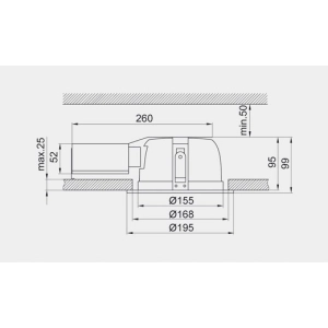 Oprawa sufitowa stała z rastrem turbo 2x18W  8032F Brilum*