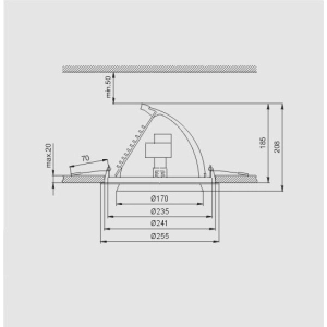 Oprawa sufitowa ruchoma 70W 8200 Brilum*