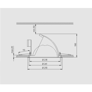 Oprawa sufitowa ruchoma 150W IP20 MR-16 Rx7s 8300 Brilum