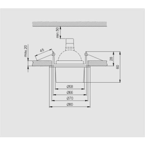 CT-3L 50W GU5,3 chrom mat. / niebieski