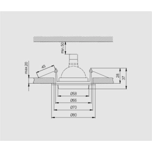 CT-3S 50W GU5,3 chrom mat. / zielony