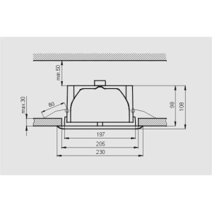 Oprawa sufitowa stała QUAD 2x26W G24d IP20 Brilum