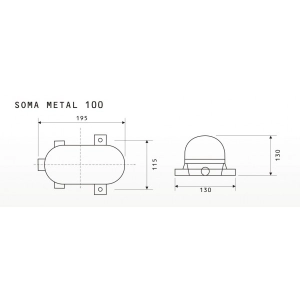 Plafon Soma Metal 100W E27