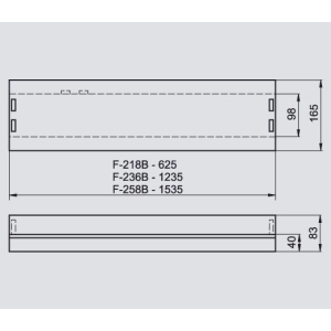 Oprawa ścienno-sufitowa 18W G13 IP20 F-218B Brilum