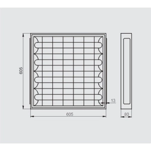 Oprawa rastrowa nabudowana 230V OPTIMA 204A 4x18W moduł awaryjny 1h