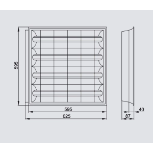 Rastra 104 4x18W PPM