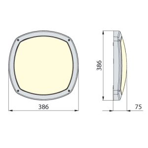 Plafoniera Selia 155C 1x55W 2GX13 IP65 szkic